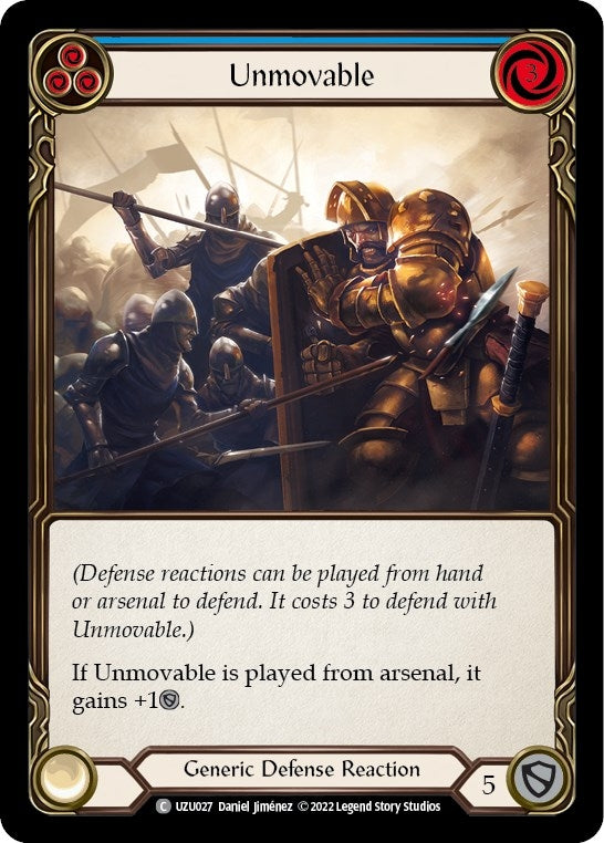 Unmovable (Blue) (27) - Flesh and Blood TCG Single