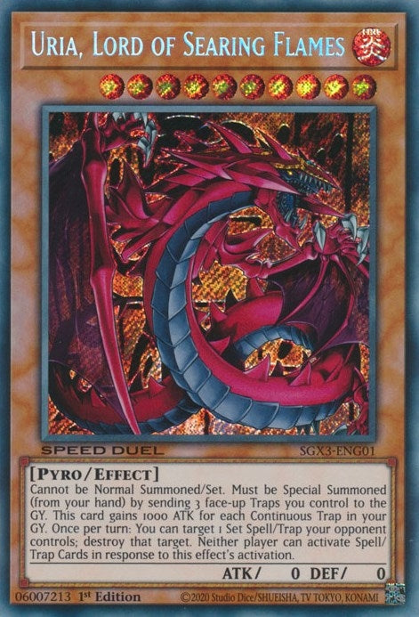 Uria Lord of Searing Flames (301) (SGX3) - YuGiOh Single