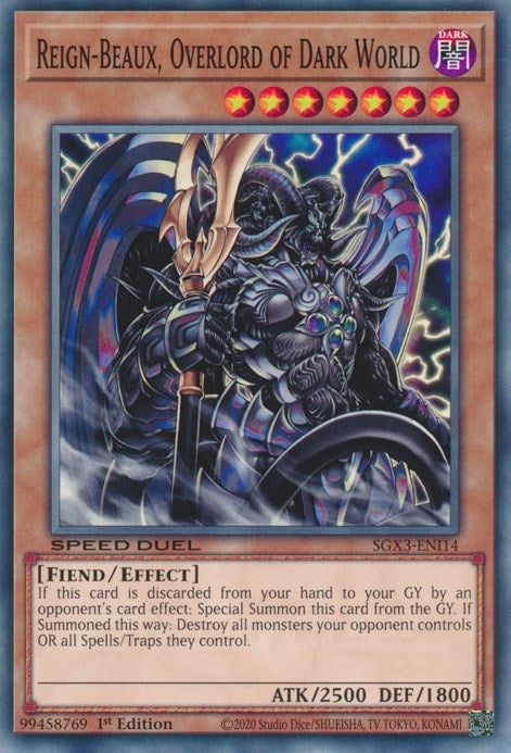 Reign-Beaux Overlord of Dark World (314) (SGX3) - YuGiOh Single