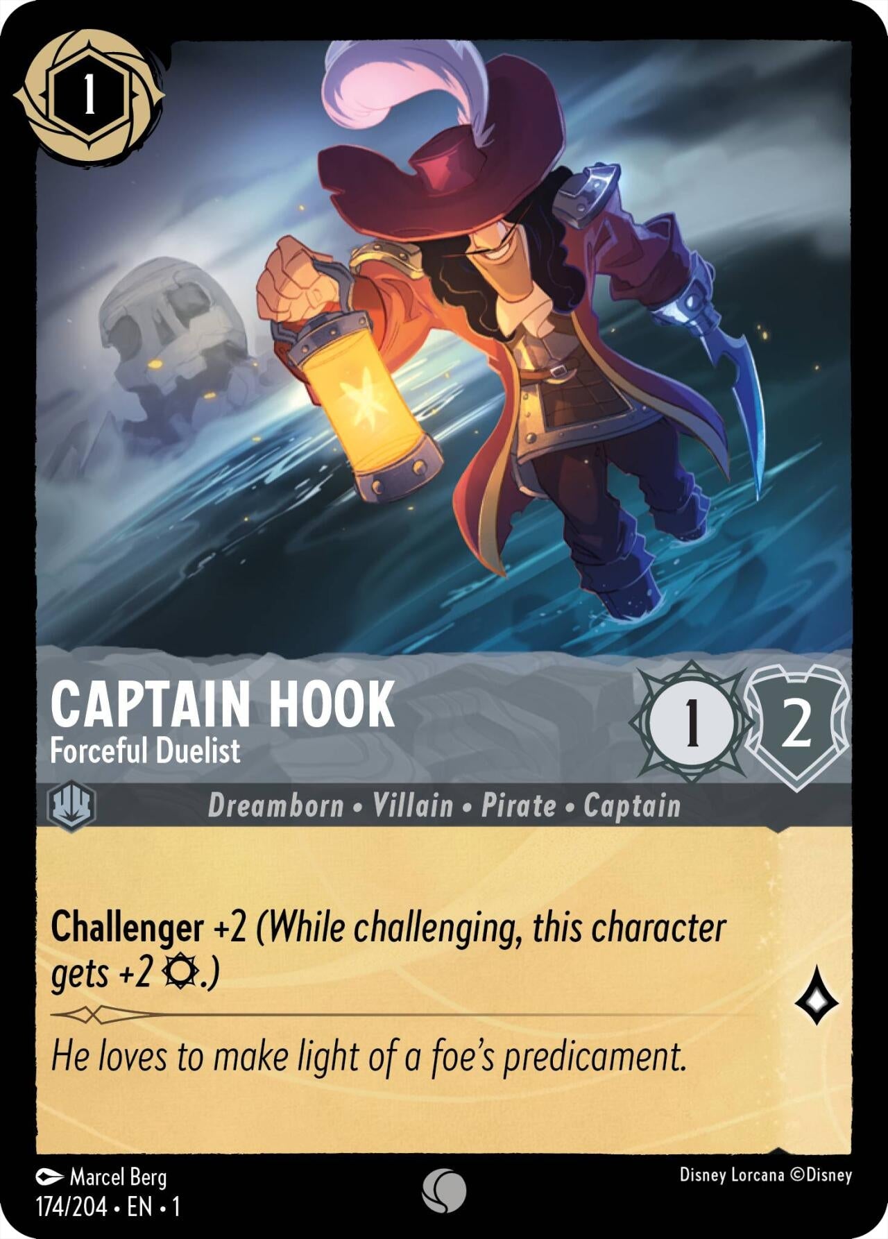 Captain Hook - Forceful Duelist (174) (1) - Disney Lorcana Single