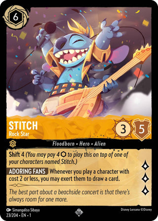 Stitch - Rock Star (23) (1) - Disney Lorcana Single
