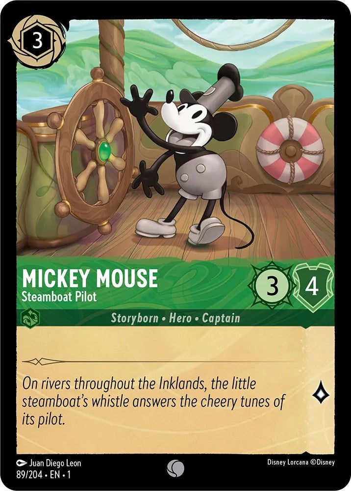 Mickey Mouse - Steamboat Pilot (89) (1) - Disney Lorcana Single
