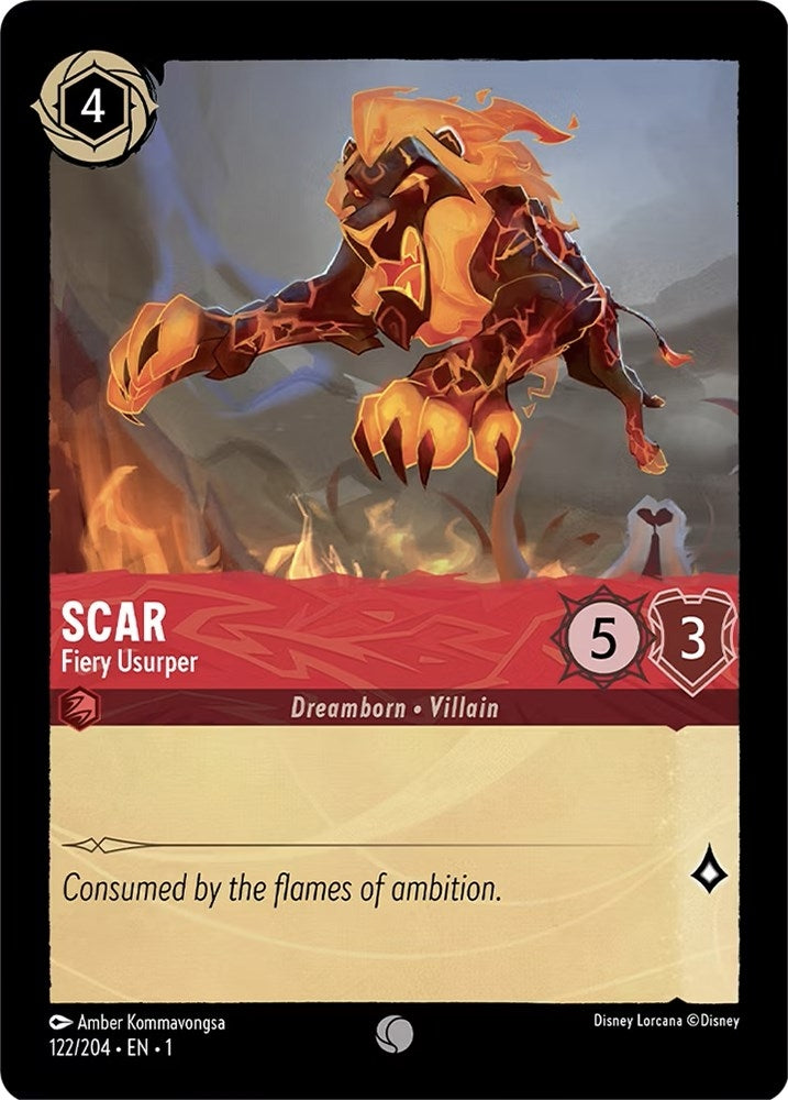 Scar - Fiery Usurper (122) (1) - Disney Lorcana Single