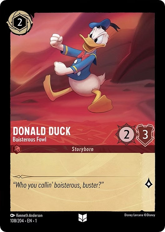 Donald Duck - Boisterous Fowl (108) (1) - Disney Lorcana Single