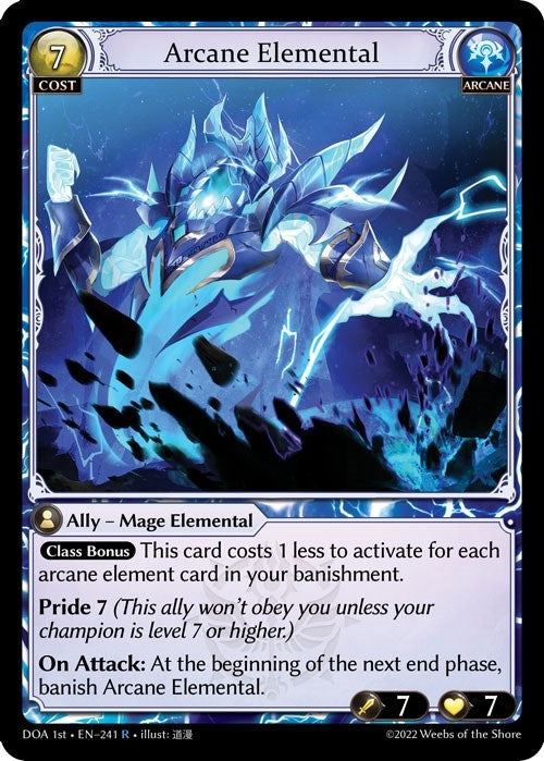 Image for Arcane Elemental (241) (Dawn of Ashes 1st Edition) - Grand Archive TCG