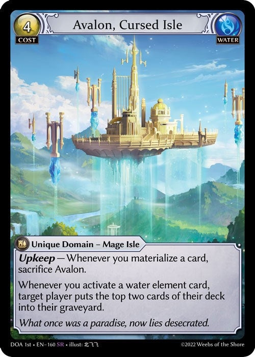 Image for Avalon, Cursed Isle (160) (Dawn of Ashes 1st Edition) - Grand Archive TCG
