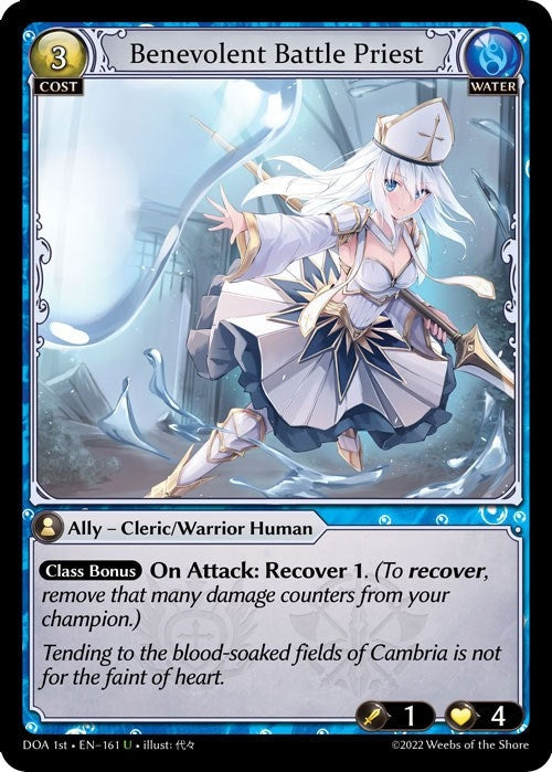 Image for Benevolent Battle Priest (161) (Dawn of Ashes 1st Edition) - Grand Archive TCG