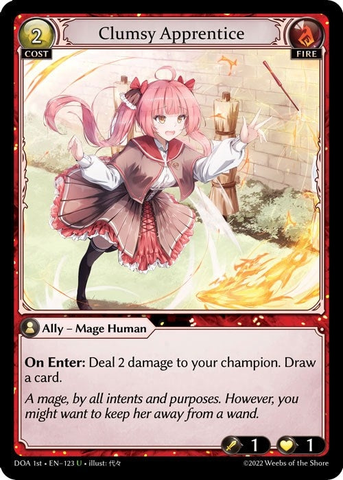 Image for Clumsy Apprentice (123) (Dawn of Ashes 1st Edition) - Grand Archive TCG