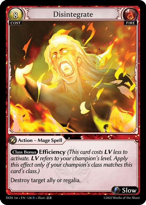 Image for Disintegrate (128) (Dawn of Ashes 1st Edition) - Grand Archive TCG