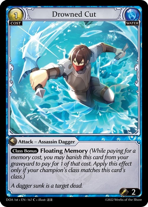 Image for Drowned Cut (167) (Dawn of Ashes 1st Edition) - Grand Archive TCG