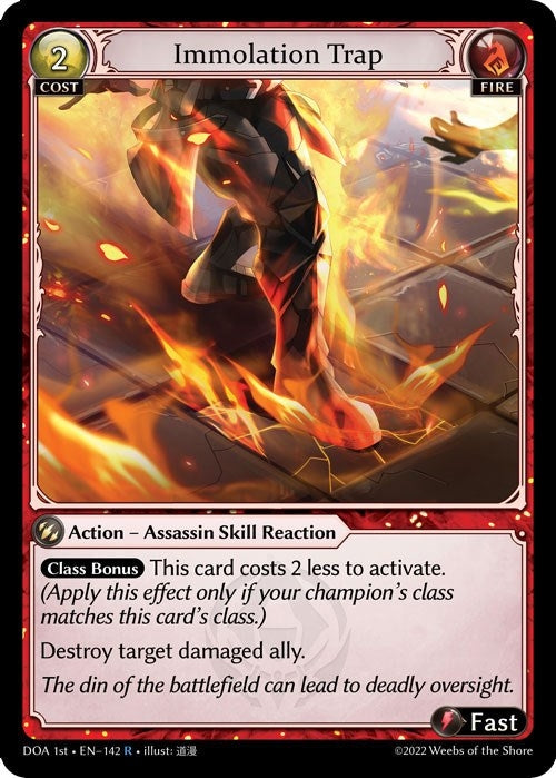 Image for Immolation Trap (142) (Dawn of Ashes 1st Edition) - Grand Archive TCG