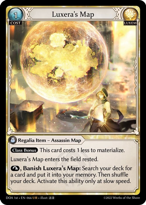 Image for Luxera's Map (066) (Dawn of Ashes 1st Edition) - Grand Archive TCG