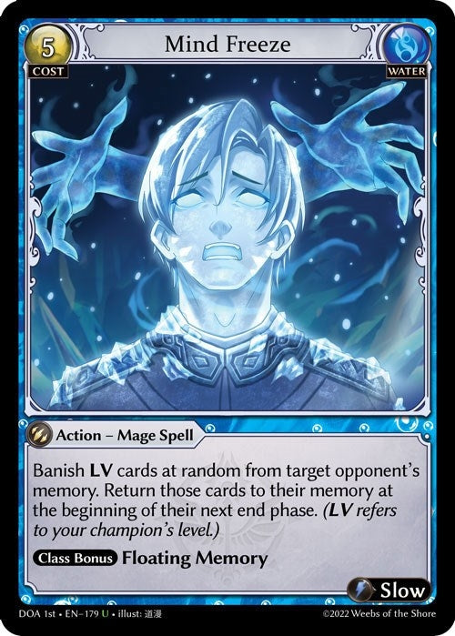 Image for Mind Freeze (179) (Dawn of Ashes 1st Edition) - Grand Archive TCG