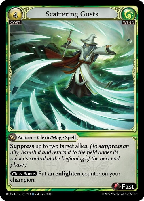 Image for Scattering Gusts (221) (Dawn of Ashes 1st Edition) - Grand Archive TCG