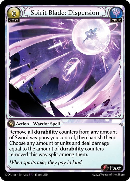 Image for Spirit Blade: Dispersion (252) (Dawn of Ashes 1st Edition) - Grand Archive TCG