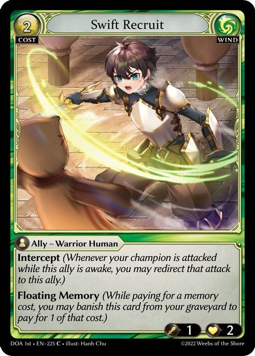 Image for Swift Recruit (225) (Dawn of Ashes 1st Edition) - Grand Archive TCG