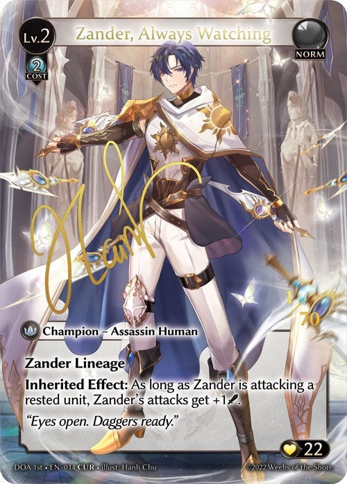 Image for Zander, Always Watching (CUR) (014) (Dawn of Ashes 1st Edition) - Grand Archive TCG