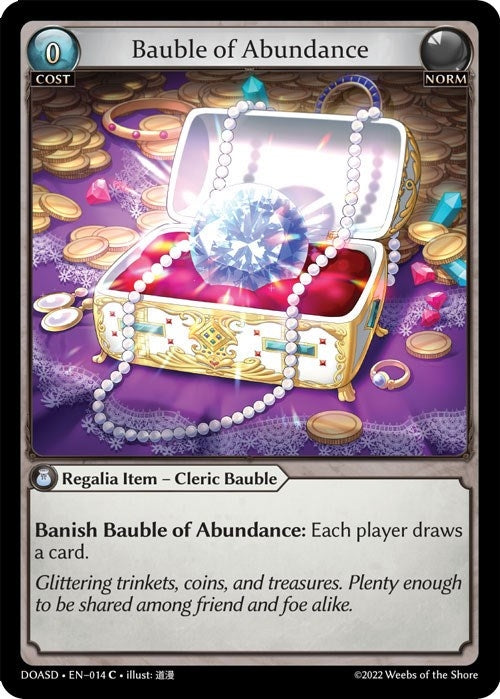 Image for Bauble of Abundance (014) (Dawn of Ashes Starter Decks) - Grand Archive TCG