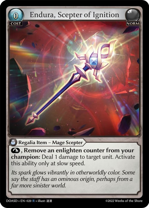 Image for Endura, Scepter of Ignition (020) (Dawn of Ashes Starter Decks) - Grand Archive TCG