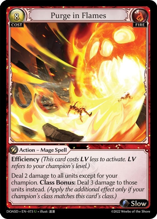Image for Purge in Flames (073) (Dawn of Ashes Starter Decks) - Grand Archive TCG