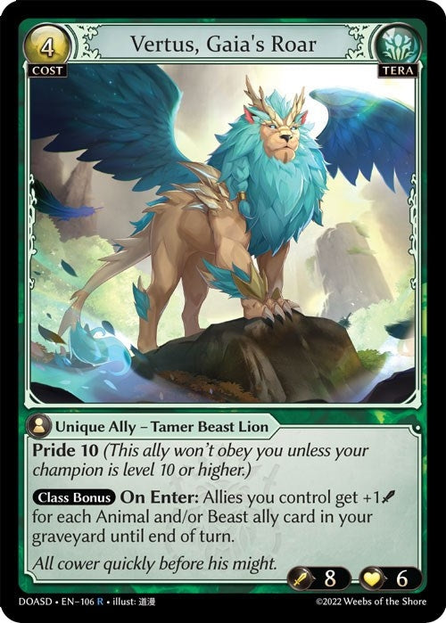 Image for Vertus, Gaia's Roar (106) (Dawn of Ashes Starter Decks) - Grand Archive TCG