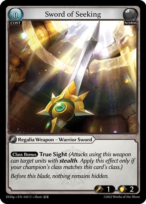 Image for Sword of Seeking (024) (Dawn of Ashes Prelude) - Grand Archive TCG