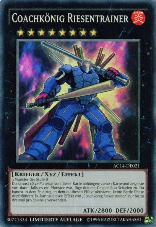 Coach King Giantrainer (German) - ’Coachkönig Riesentrainer’ (14021) (AC14) - YuGiOh Single
