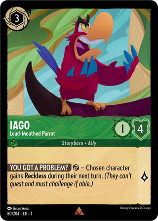 Iago - Loud-Mouthed Parrot (80) (1) - Disney Lorcana Single