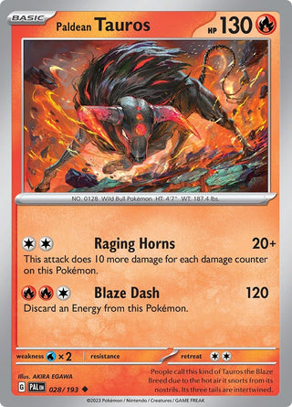 Image for Paldean Tauros (028/193) (SV02: Paldea Evolved) - Pokemon