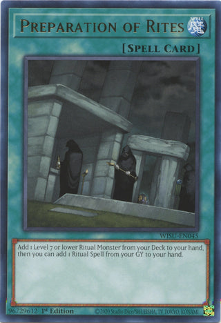Preparation of Rites (45) (WISU) - YuGiOh Single