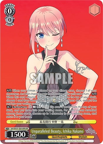 Unparalleled Beauty Ichika Nakano (OFR) (5) - Weiss Schwarz Single