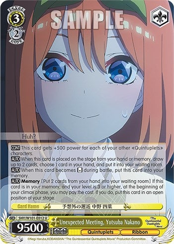 Unexpected Meeting Yotsuba Nakano (5) - Weiss Schwarz Single