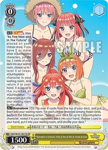 Quintuplets in Swimsuits Ichika & Nino & Miku & Yotsuba & Itsuki (SR) (5) - Weiss Schwarz Single