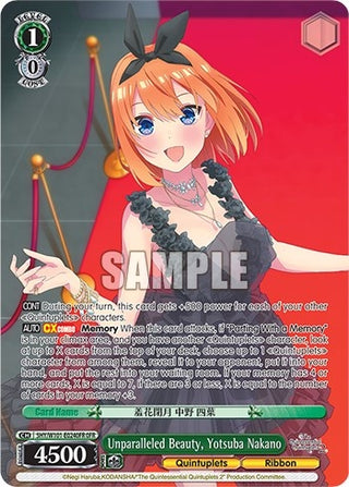 Unparalleled Beauty Yotsuba Nakano (OFR) (5) - Weiss Schwarz Single