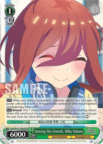 Sensing Her Growth Miku Nakano (SR) (5) - Weiss Schwarz Single