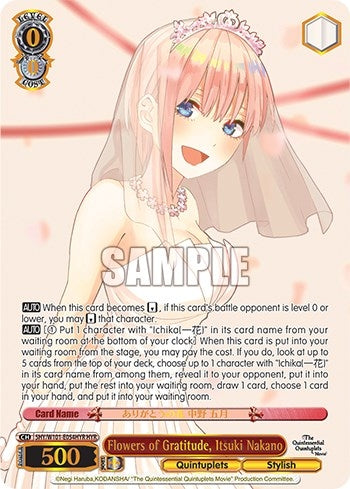 Flowers of Gratitude Ichika Nakano (HYR) (5) - Weiss Schwarz Single