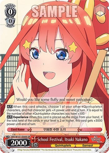 School Festival Itsuki Nakano (SR) (5) - Weiss Schwarz Single