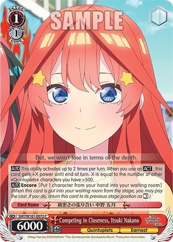 Competing in Closeness Itsuki Nakano (5) - Weiss Schwarz Single