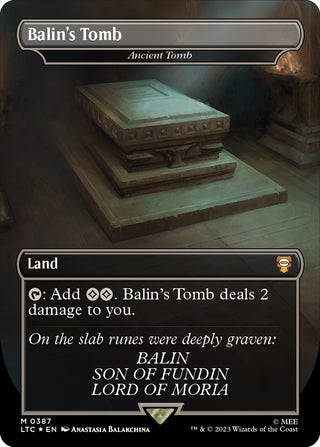 Image for Balin's Tomb - Ancient Tomb (Surge Foil) (387) (The Lord of the Rings: Tales of Middle-earth) - Magic: The Gathering