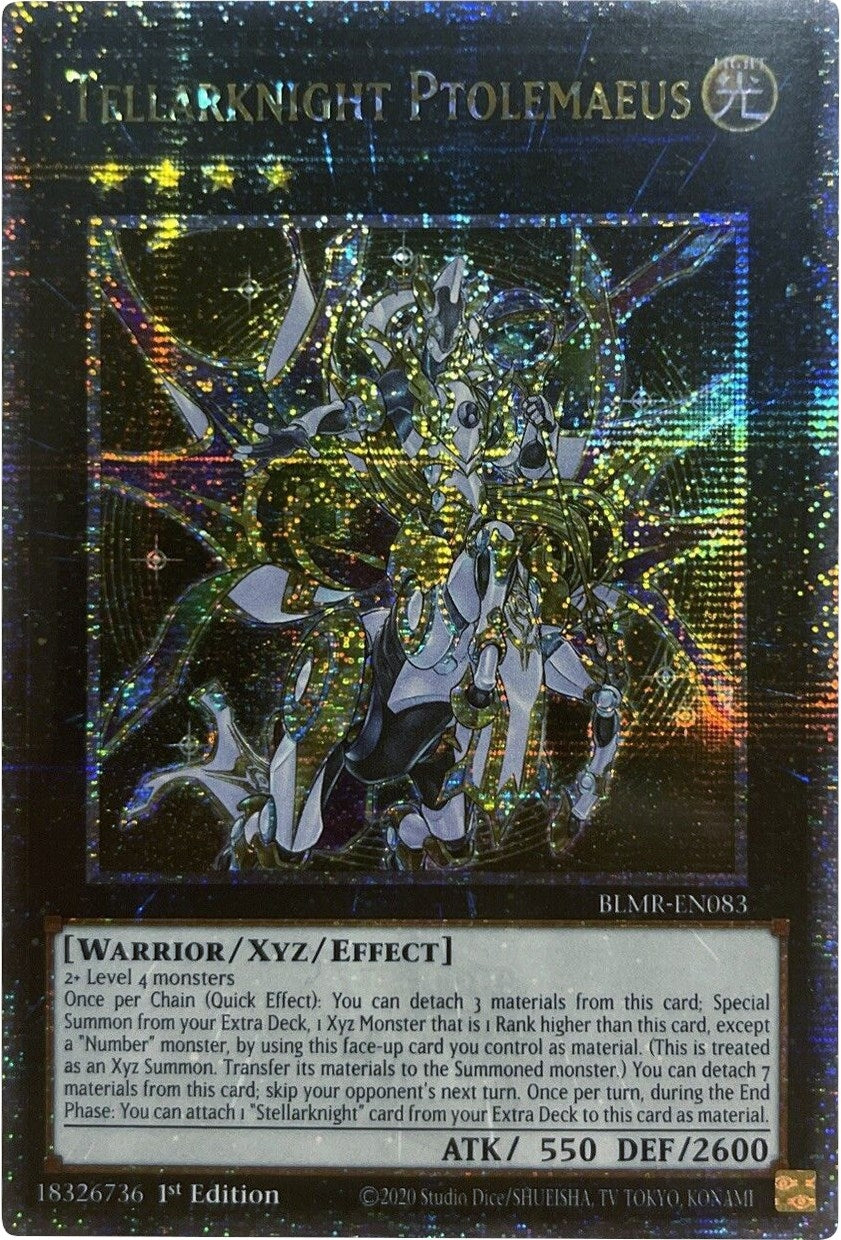 Tellarknight Ptolemaeus (Quarter Century Secret Rare) (83) (BLMR) - YuGiOh Single