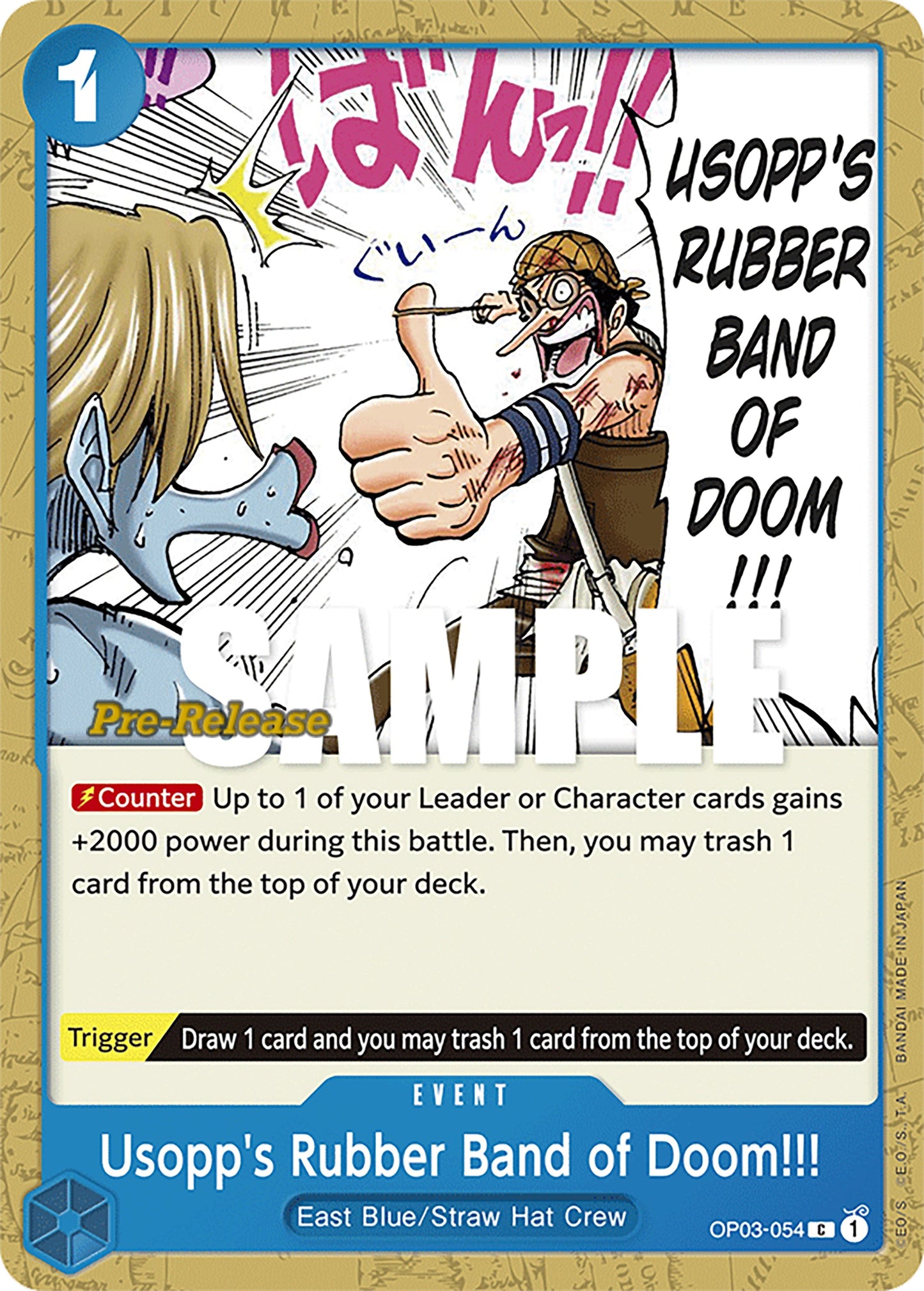 Usopp’s Rubber Band of Doom!!! (3054) (OP03 PRE) - One Piece Card Game Single