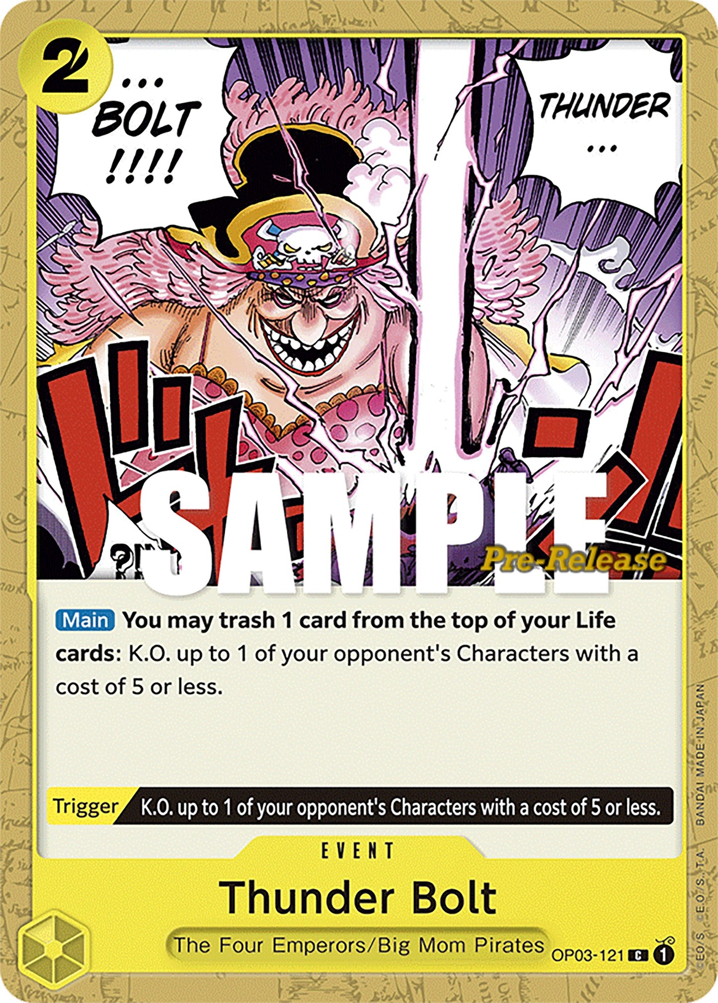 Thunder Bolt (3121) (OP03 PRE) - One Piece Card Game Single