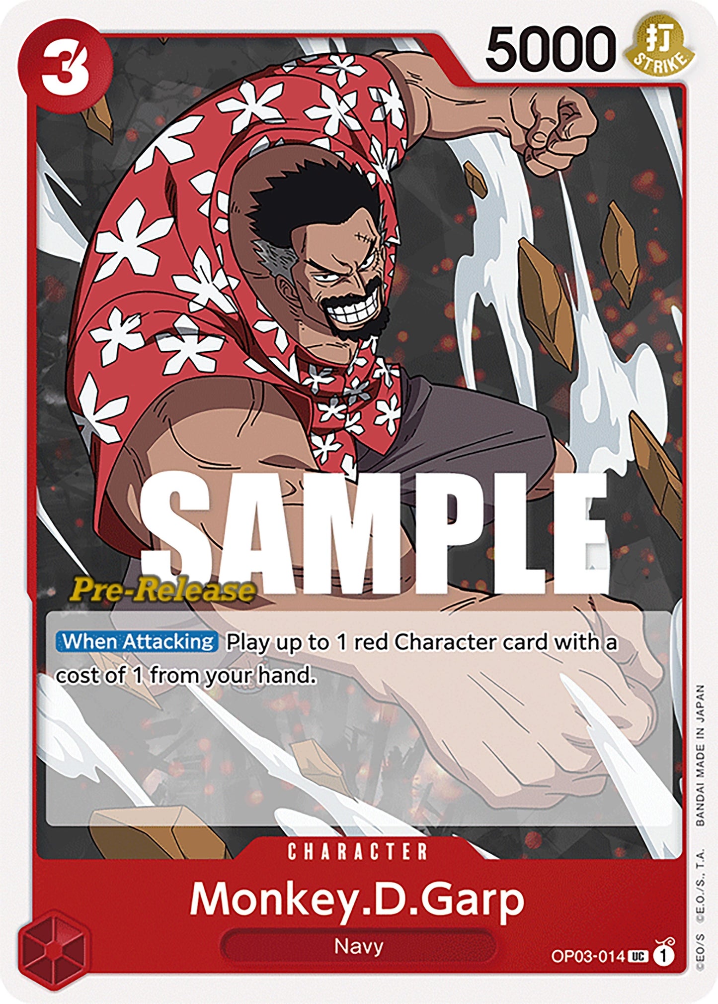 Monkey.D.Garp (3014) (OP03 PRE) - One Piece Card Game Single