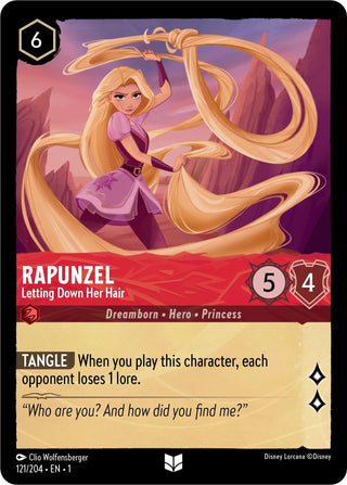 Rapunzel - Letting Down Her Hair (121) (1) - Disney Lorcana Single