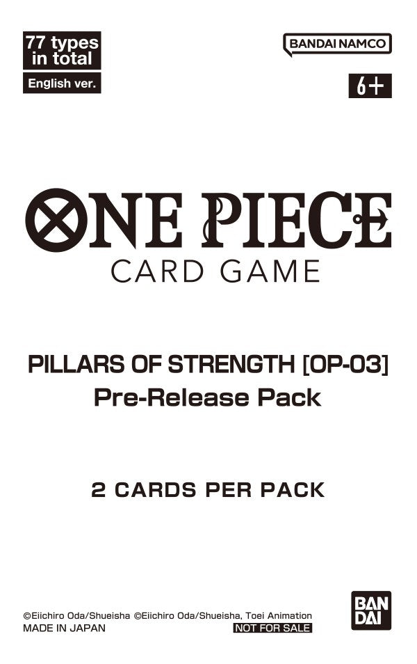 Pillars of Strength - Pre-Release Pack (OP03 PRE) - One Piece Card Game Sealed