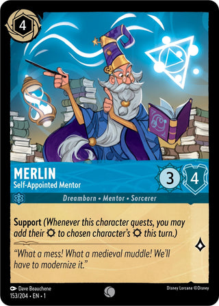 Merlin - Self-Appointed Mentor (153) (1) - Disney Lorcana Single