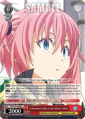 A Marionette Fallen to the Scheme Milim (101064) - Weiss Schwarz Single