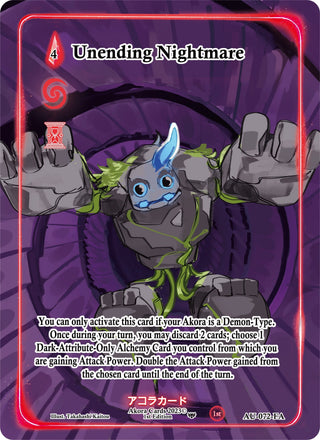 Unending Nightmare (Full Art) (72) (AU1E) - Akora TCG Single