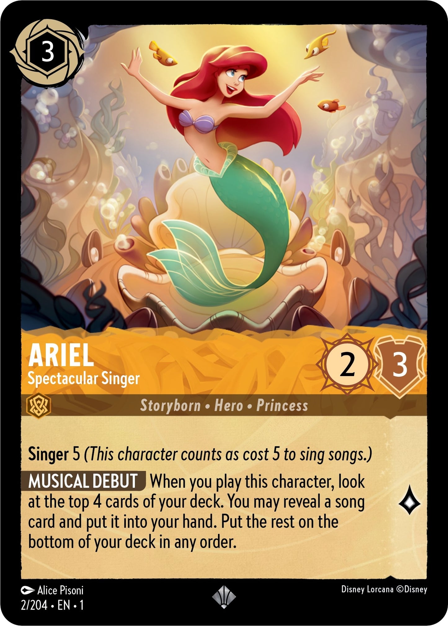 Ariel - Spectacular Singer (2) (1) - Disney Lorcana Single