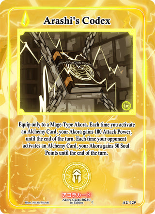 Arashi’s Codex (129) (AU1E) - Akora TCG Single